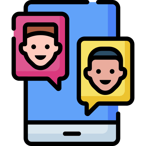 Chat contact messages tools and utensils icon