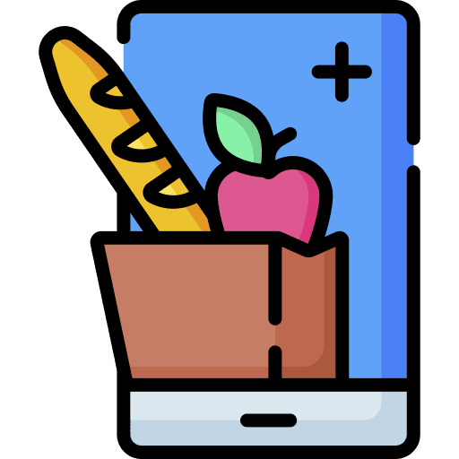 Grocery grocery commerce and shopping ui icon