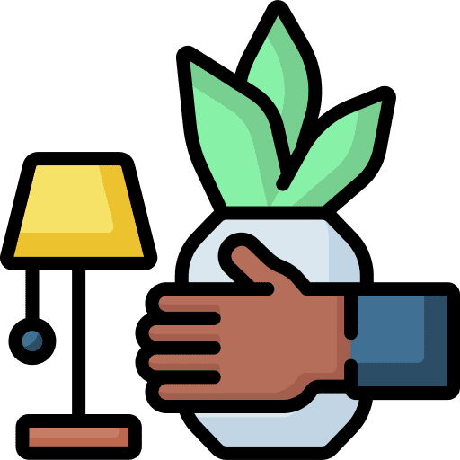 Home living room hobbies and free time plant pot icon