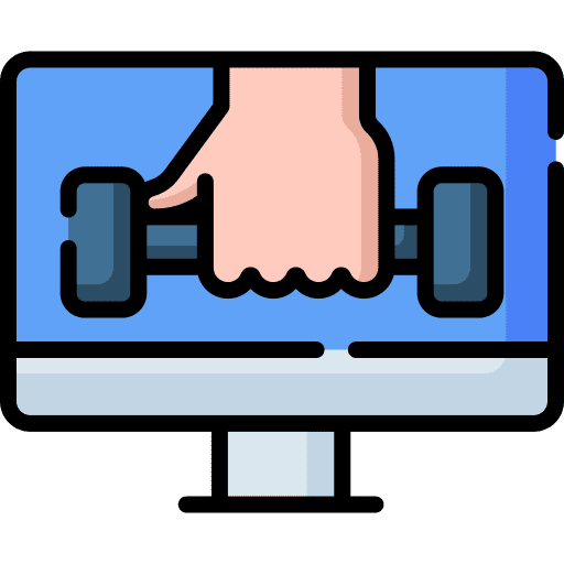 Online healthcare sports and competition multimedia icon