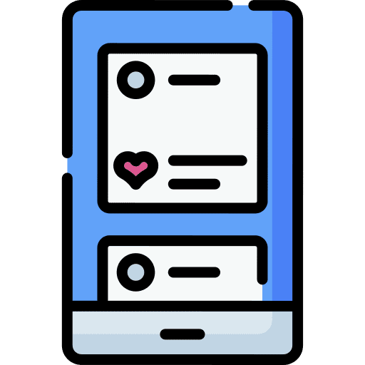 Social networks advertising hobbies and free time smartphone icon