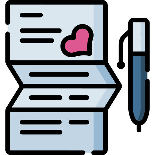 Write hobbies and free time pen letters icon
