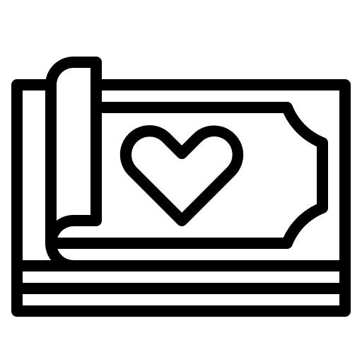 Donation business ecommerce heart icon