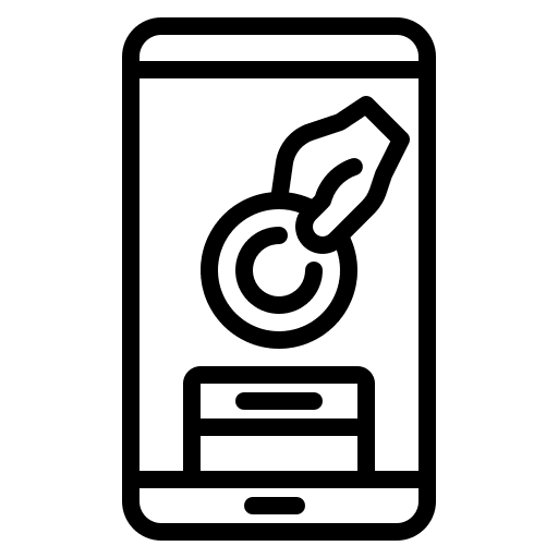 Donation online money phone coin icon