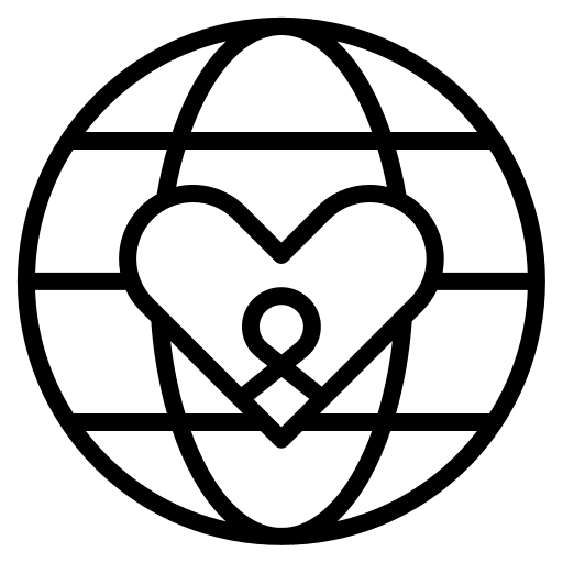 Solidarity support earth day love and romance icon