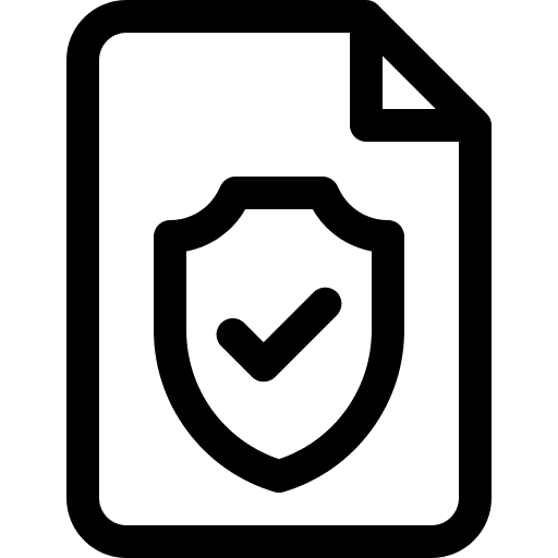 Insurance policy privacy fact icon