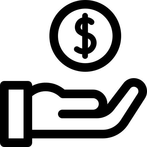 Payment sponsorship payroll healthcare and medical icon