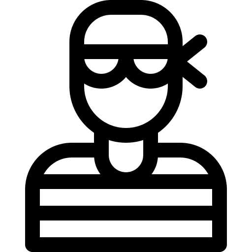 Thief burglar person robber icon