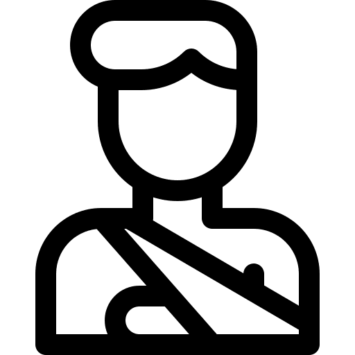 Accident disability people healthcare and medical icon