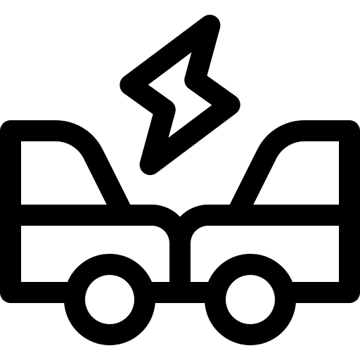 Car accident damage emergency car icon