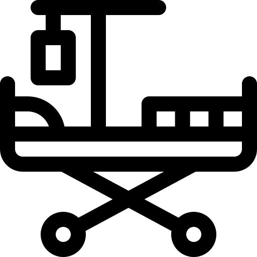 Hospitalization hospitalization healthcare and medical hospital bed icon