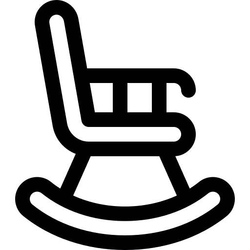 Rocking chair healthcare and medical old business icon