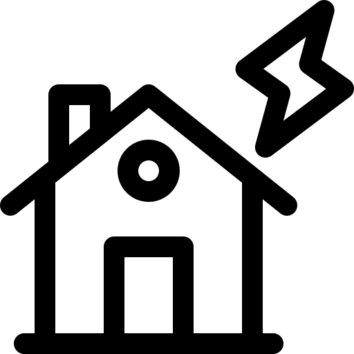 Flooded house disaster rain insurance icon