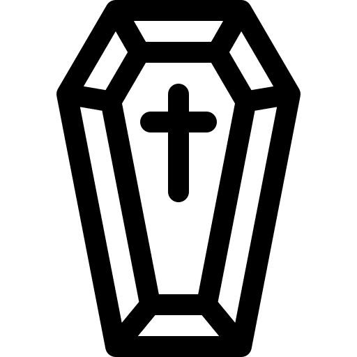 Funeral funeral healthcare and medical coffin icon