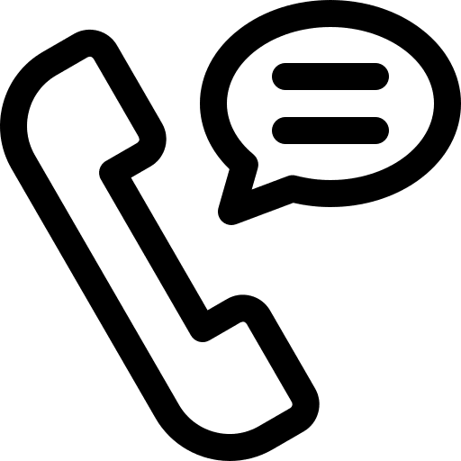 Telephone communication speech bubble call center agent icon