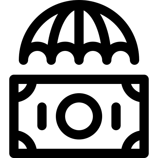 Umbrella healthcare and medical umbrella insurance icon