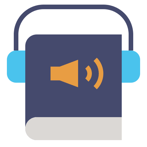 Audiobook audio study reading icon