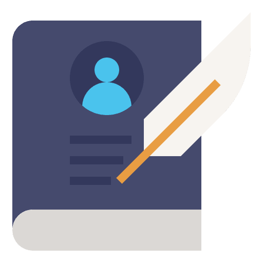 Biography authobiography education writer icon