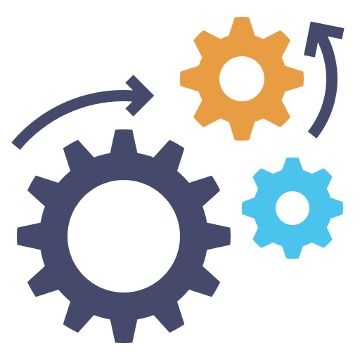 Engineering machine gears education icon