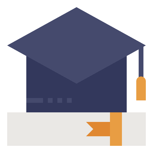 Education school degree certificate icon