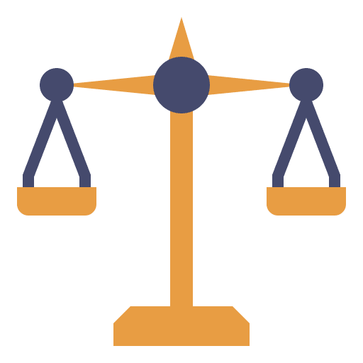 Law judge legal education icon