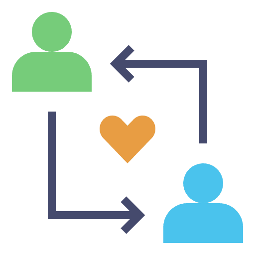 Relationship reach relationship connected icon