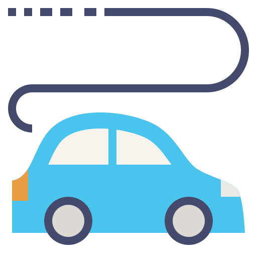 Transportation car self driving education icon