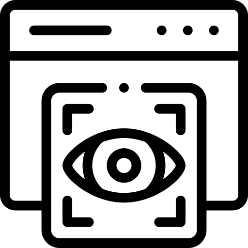 View monitoring seo and web website icon