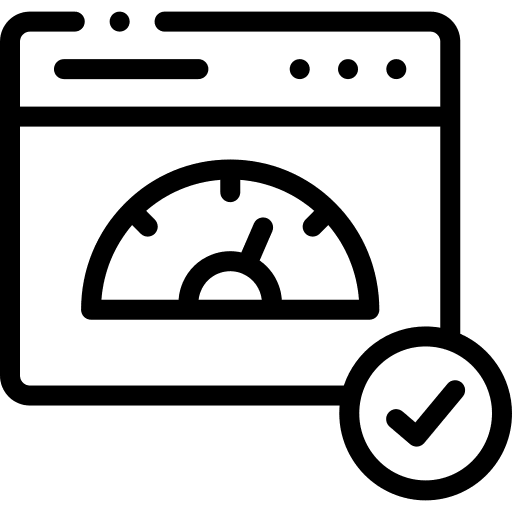 Fast website load seo and web icon