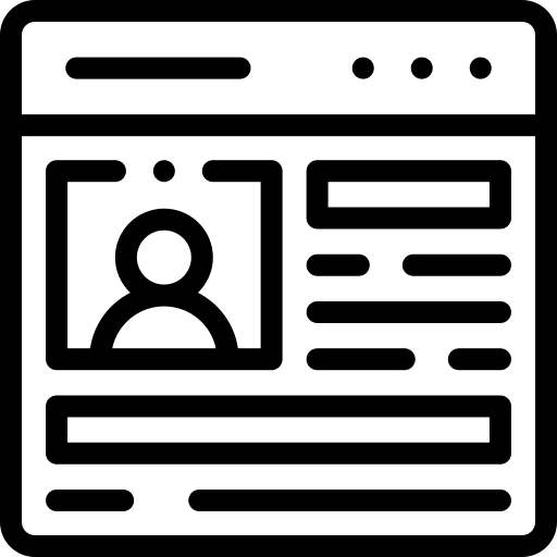 Profile seo and web user personal icon