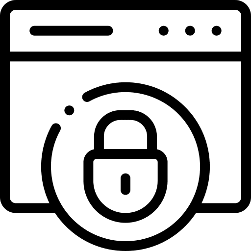 Security seo and web password social network icon