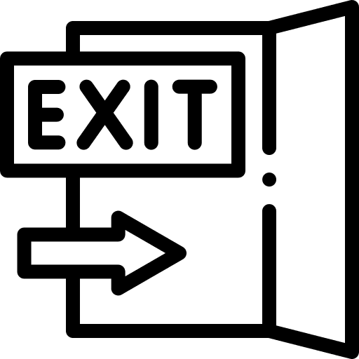 Exit interface arrow get out icon