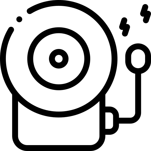 Fire alarm electronics professions and jobs security icon