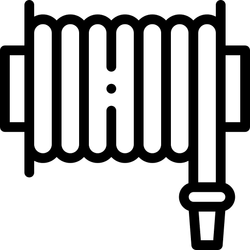 Fire hose hose water professions and jobs icon