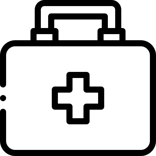 First aid kit first aid kit hospital professions and jobs icon