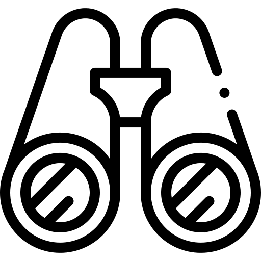 Binoculars goggles see spy icon