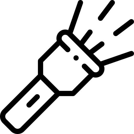 Flashlight light lamp illumination icon