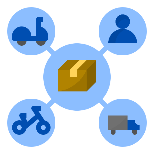 Distribution business plan strategy development product icon
