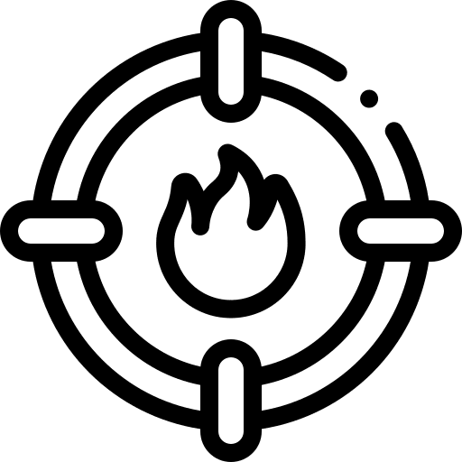 Fire objective fire firefighters icon