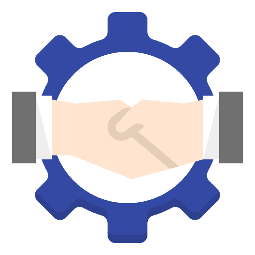 Handshake marketing workers management icon