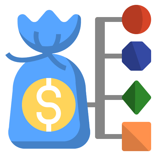 Revenue business and finance marketing skill icon