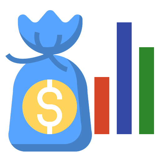 Profits strategy development revenue marketing icon