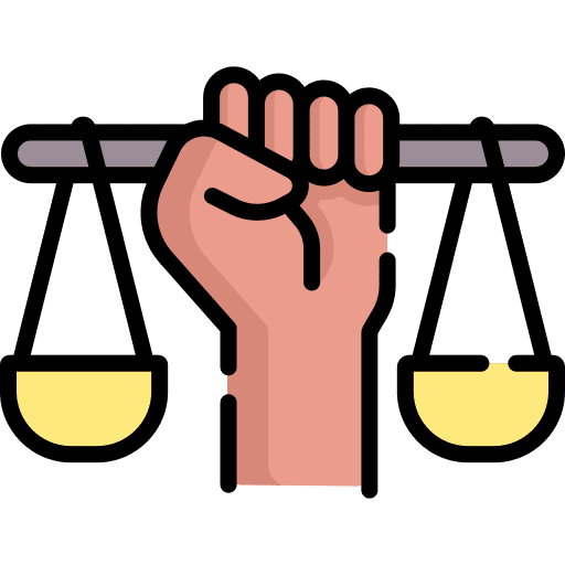 Protest manifestation equity justice icon