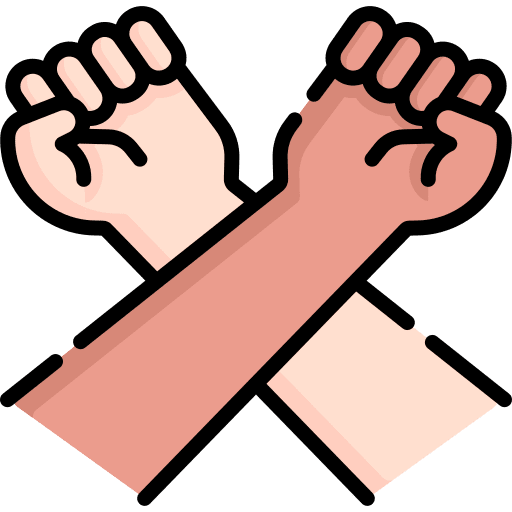 Resist group hands and gestures collaboration icon