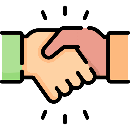 Handshake reconciliation hands and gestures customer engagement icon