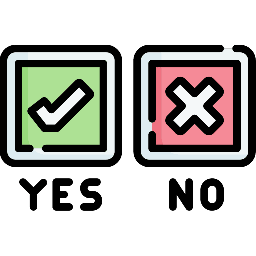 Poll miscellaneous no yes or no icon