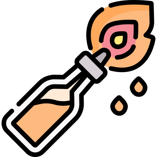 Molotov cocktail urban guerrilla terrorism warfare icon