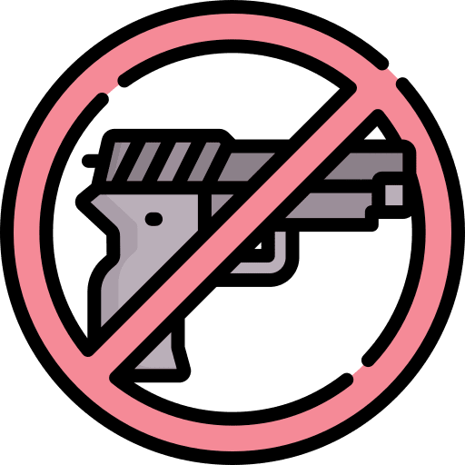 No weapons forbidden gun no weapons icon