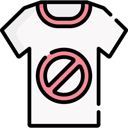 Tshirt fashion tshirt prohibition icon