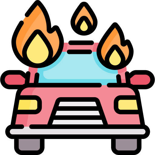 Car insurance fire security icon